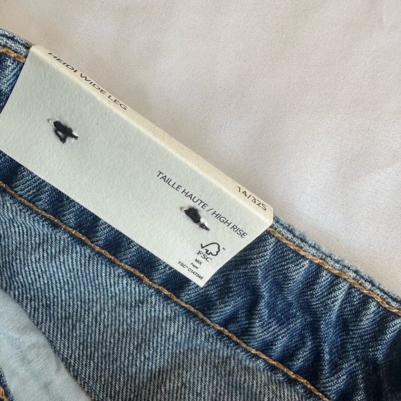 Dynamite size 14/32 Short Heidi Wide Leg Jeans - Picture 5 of 9